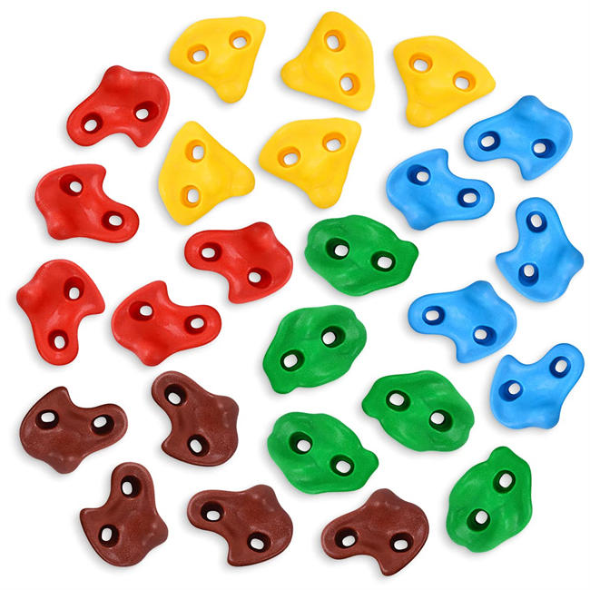 25PCS Rock Climbing Holds for Kids, Large Climbing Holds for Play Set, Swingset - Adult Rock Wall Holds with 2 Inch Mounting Hardware for Indoor Outdoor Rock Climbing Wall